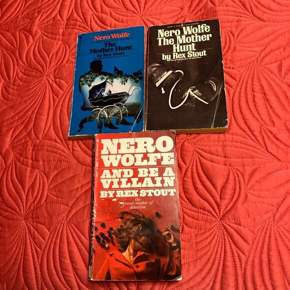 NERO WOLFE 3 Paperback Books Lot by Rex Stout Collection - Picture 1 of 7